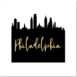 PHILADELPHIA PENNSYLVANIA DESIGNER SILHOUETTE SKYLINE ART Posters and Art